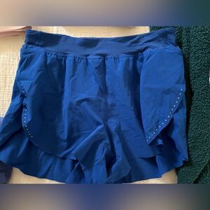 Lululemon fast and free high rise split short 3”- Galactic cobalt